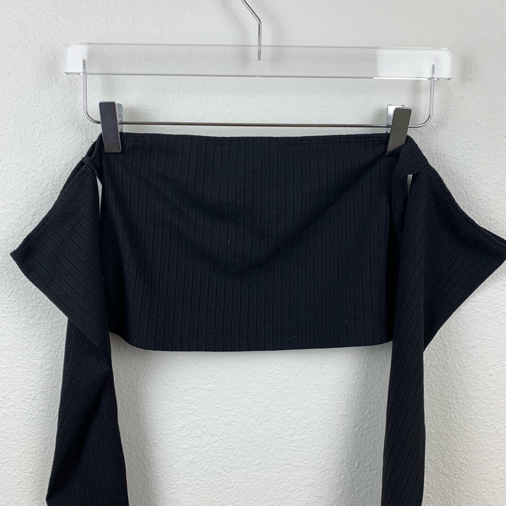 Lovers + Friends Bells Crop Sweater in Black - Picture 6 of 9